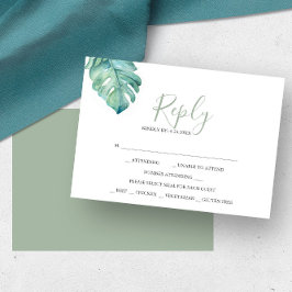 Placas RSVP de Resposta de Cores Aquáticas Tropica