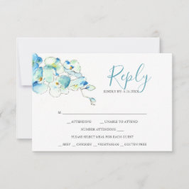 Placas RSVP de Resposta de Flor do Watercolor Orch