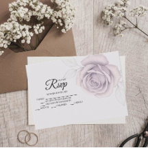 Placas RSVP de Rosa Roxo Elegante do Designer