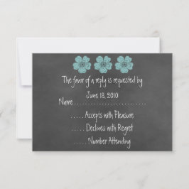 Placas RSVP de Rosas de Teal Selvagem