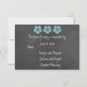 Placas RSVP de Rosas de Teal Selvagem