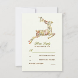 Placas RSVP do Casamento outono Deer