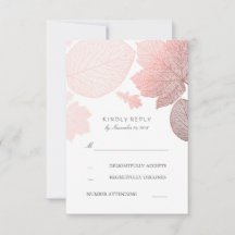 Placas RSVP do Casamento outono Dourado