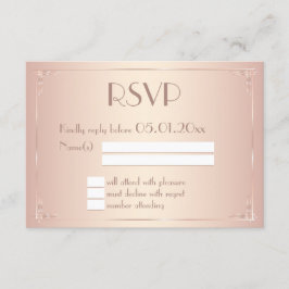 Placas RSVP do Casamento vintage Blush
