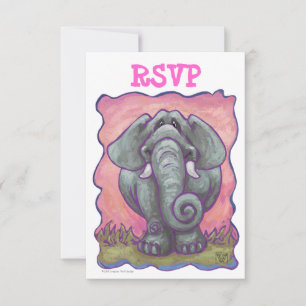 Placas RSVP do Centro do Partido Elefante