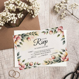 Placas RSVP do Designer Floral de Aquarela