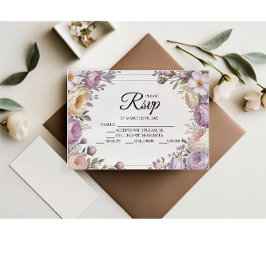 Placas RSVP do Designer Floral Elegante