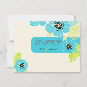Placas RSVP do PixDezines Blue Poppies