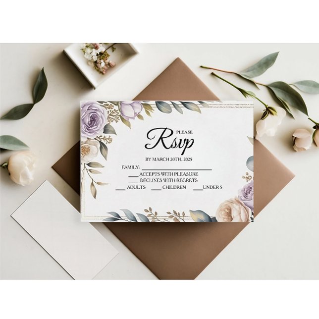 Placas RSVP do Rosa Designer Roxo Moderno (Criador carregado)
