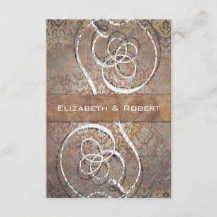 Placas RSVP Elegantes do Vintage Tuscan Damask