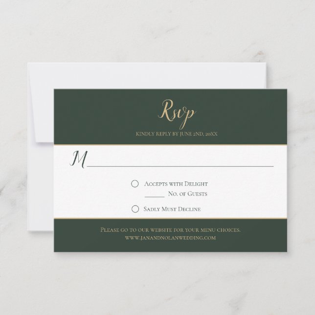 Placas RSVP Evergreen e Douradas (Frente)