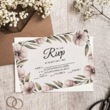 Placas RSVP Florais Bonitas