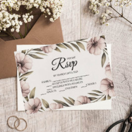 Placas RSVP Florais Bonitas