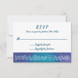 Placas RSVP Florais Vibrantes