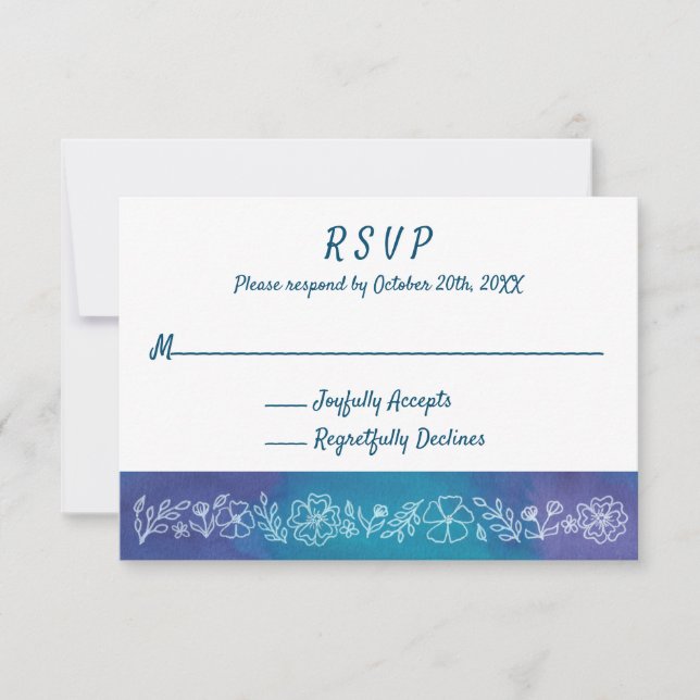 Placas RSVP Florais Vibrantes (Frente)