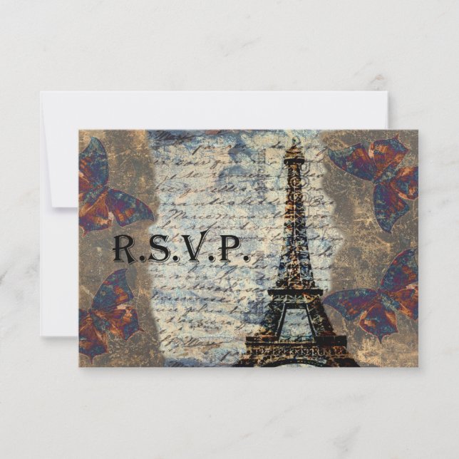 Placas rsvp francesas Vintage (Frente)