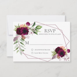 Placas RSVP Geométricas de Romance Floral Bohemian