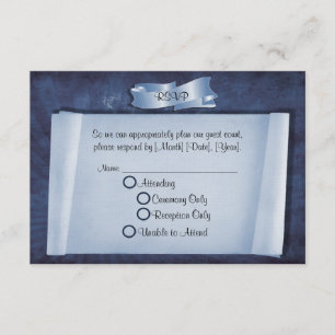 Placas RSVP Personalizadas de Cerimônia de Comprom