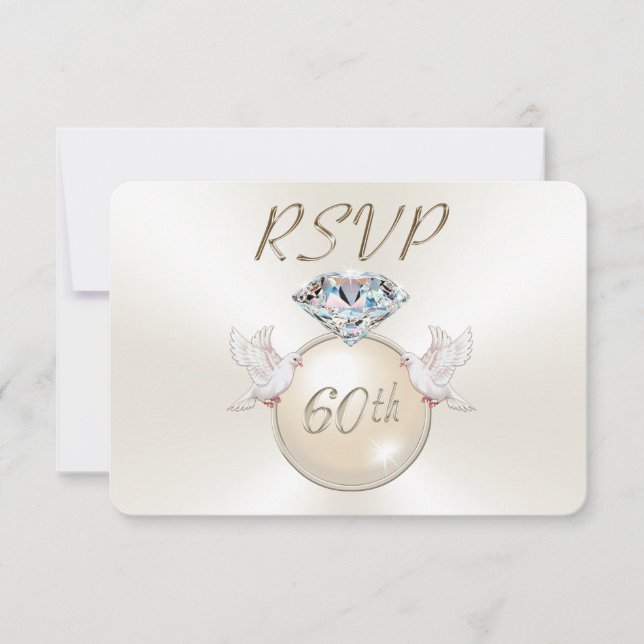 Placas RSVP Personalizáveis Diamond com opção de r (Frente)