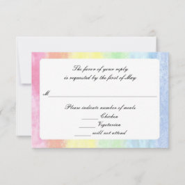 Placas RSVP "Rainbow Watercolor"