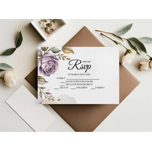 Placas RSVP Rosa Purple Designer (Criador carregado)