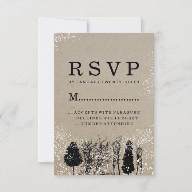 PLACAS RUSTIC WINTER TREE RSVP (Frente)