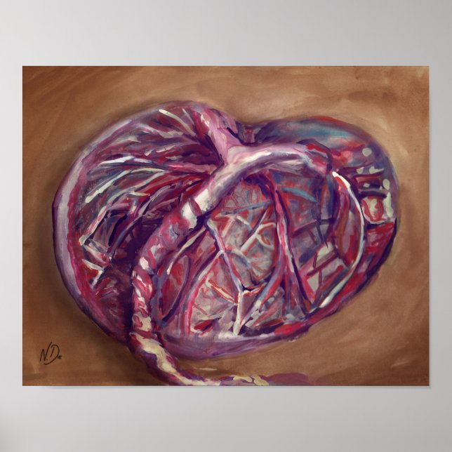 Placenta art poster - parteira, doulas (Frente)
