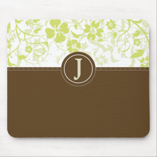 Plâncton vegetal simples Mousepad Monogrammed