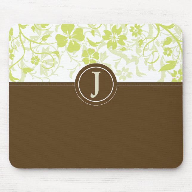 Plâncton vegetal simples Mousepad Monogrammed (Frente)