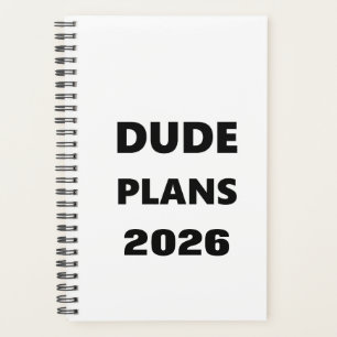 Planejador 2026 Para Homens Cara Planos Fonte Pret