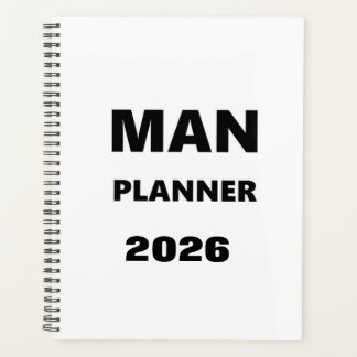 Planejador 2026 Para Homens Planejador Homem Preto