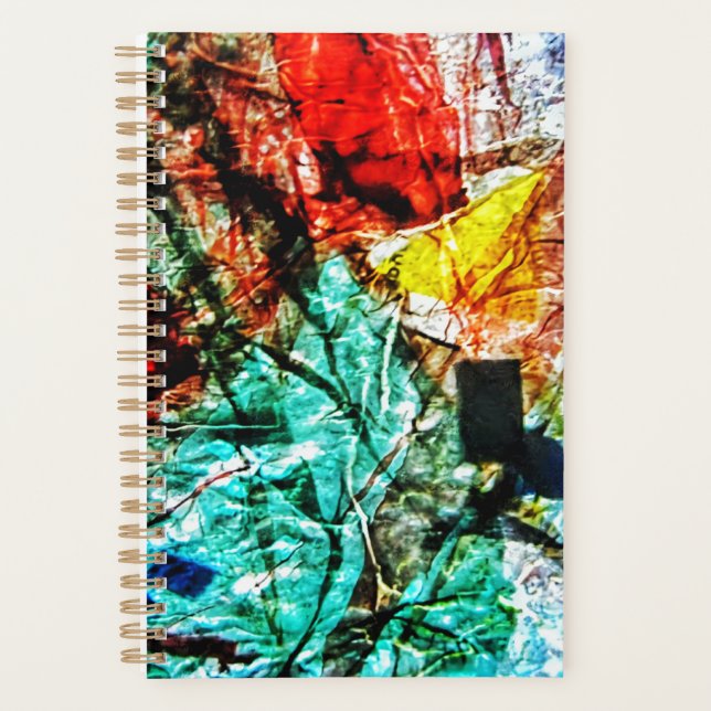 Planejador abstrato azul suave,Presente de motif p (Frente)