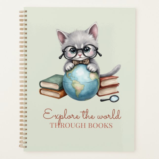 Planejador Acadêmico Personalizado "Wander Cat" (Frente)