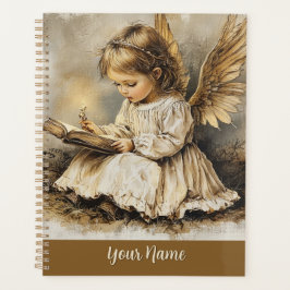 Planejador Anjo Vintage Personalize com o Seu Nome