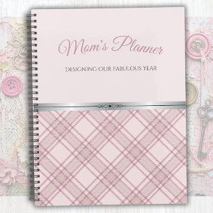 Planejador Anual Fantástico da Mamãe Xadrez Rosa S