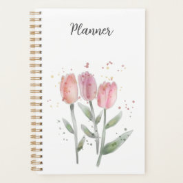 Planejador Anual Tulipas Aquarela