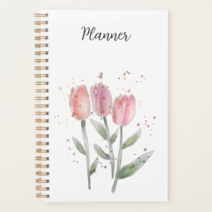 Planejador Anual Tulipas Aquarela