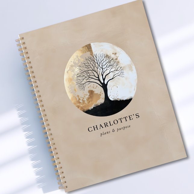 Planejador Árvore da Vida – Tons Dourados e Neutro (Custom Tree of Life Planner – Gold & Neutral Tones)