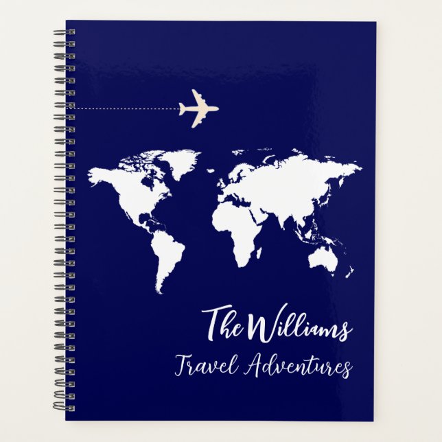 Planejador Azul do Marinho Internacional viagem (Frente)