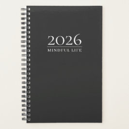 Planejador Charcoal Gray 2026 | Iniciais Personali