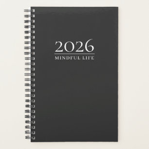 Planejador Charcoal Gray 2026 Iniciais Personali