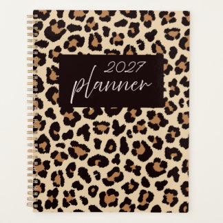 Planejador Chic de Impressão de Leopardo 2027