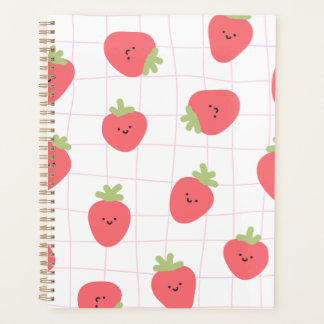 Planejador com capa fofa de morango