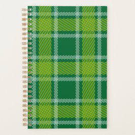 Planejador com Padrão Xadrez Verde