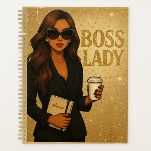 Planejador Dama Chefe Brilho Dourado