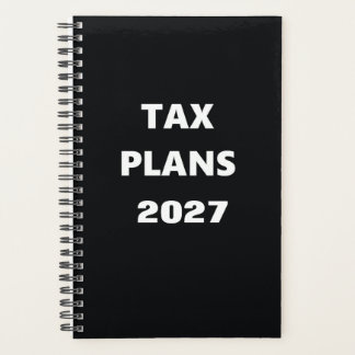 Planejador de 2027 Planos de Imposto Design Preto