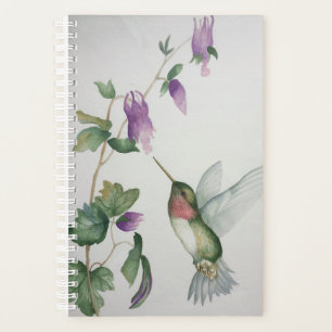 Planejador de Aquarela Elegante de Hummingbird