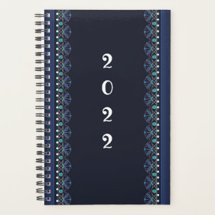 Planejador de Boho de Padrão de Lace Azul