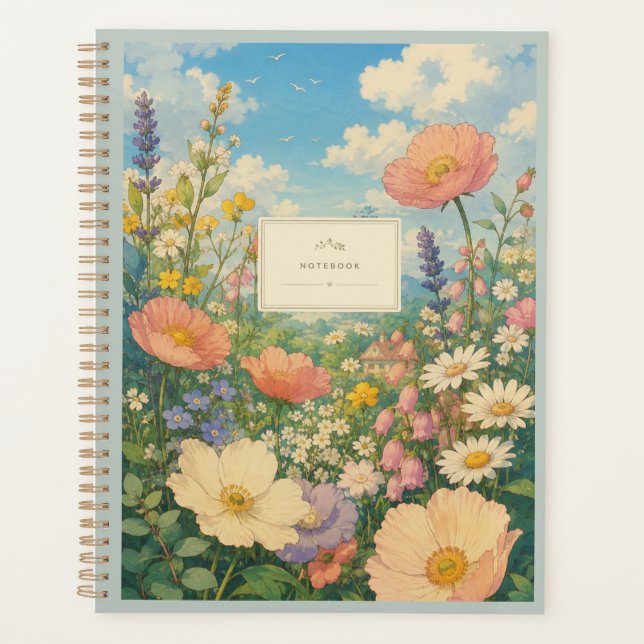 Planejador de Cabana de Prado de Flores Silvestres (Frente)