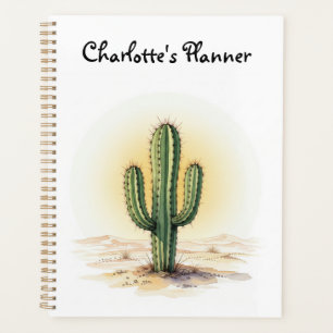 Planejador de cacto de aquarela